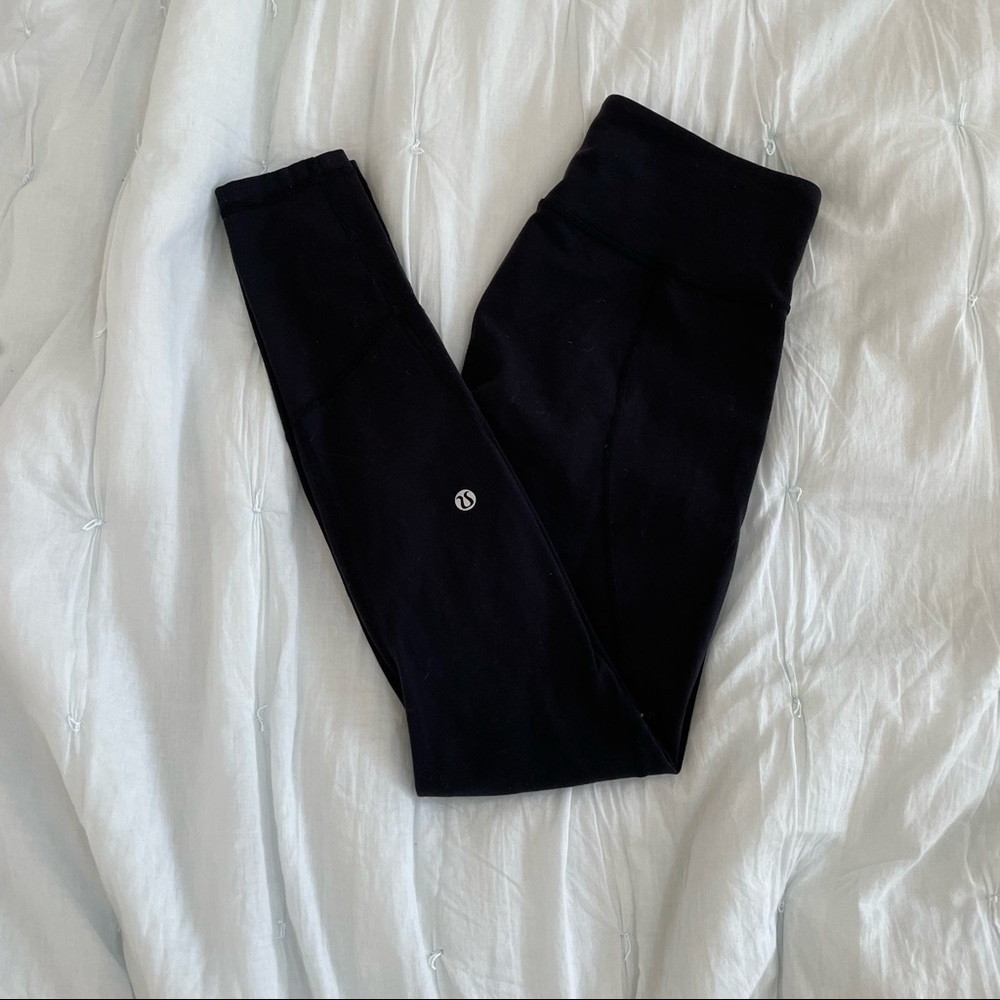 Lululemon Leggings | Black | Thick Material and Long | Size 6, 29.5 inch length